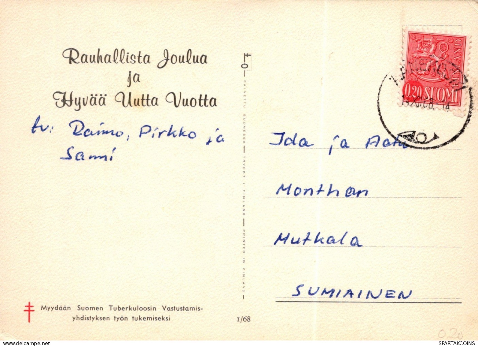 ÁNGEL NAVIDAD Vintage Tarjeta Postal CPSM #PAG959.A - Anges
