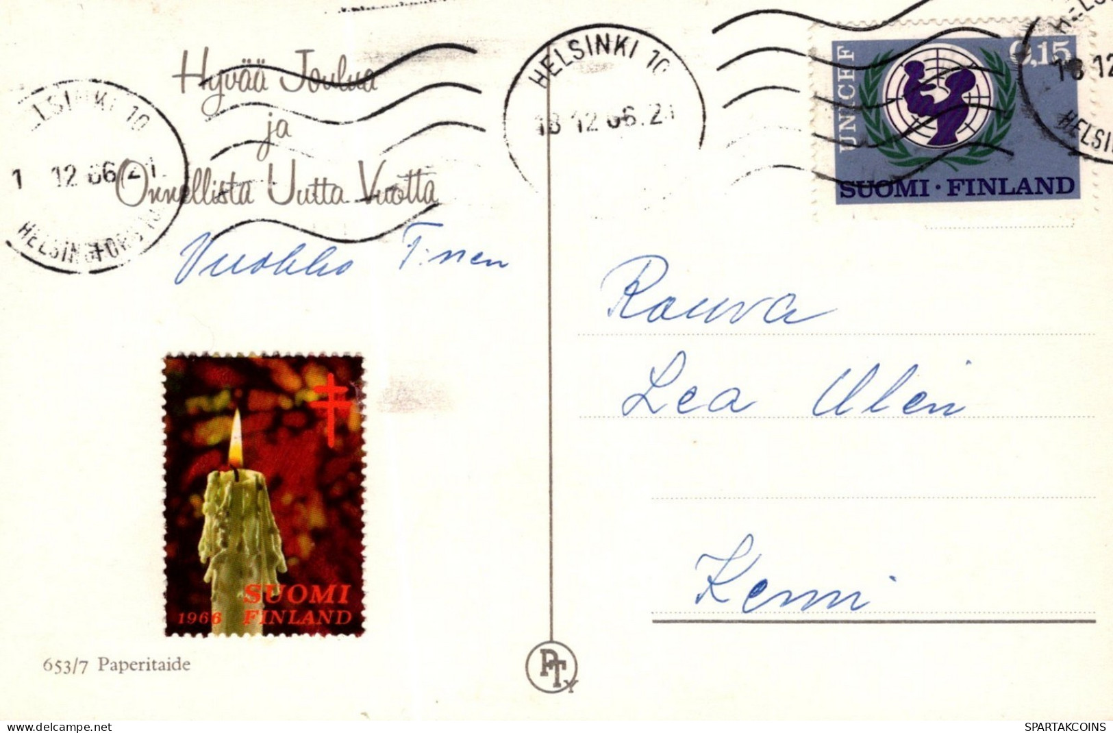 ÁNGEL NAVIDAD Vintage Tarjeta Postal CPSMPF #PAG729.A - Engel
