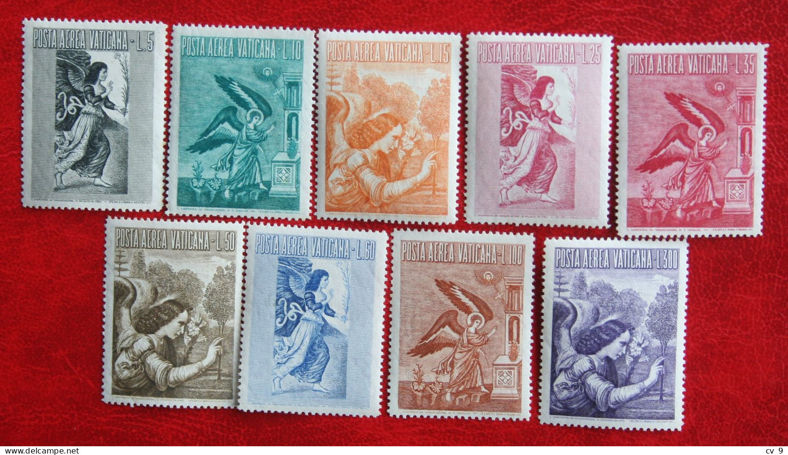 Airmail Avion Luftpost 1956 Mi 241-249 Yv PA 24-32 Ongebruikt / MH * VATICANO VATICAN VATICAAN - Unused Stamps