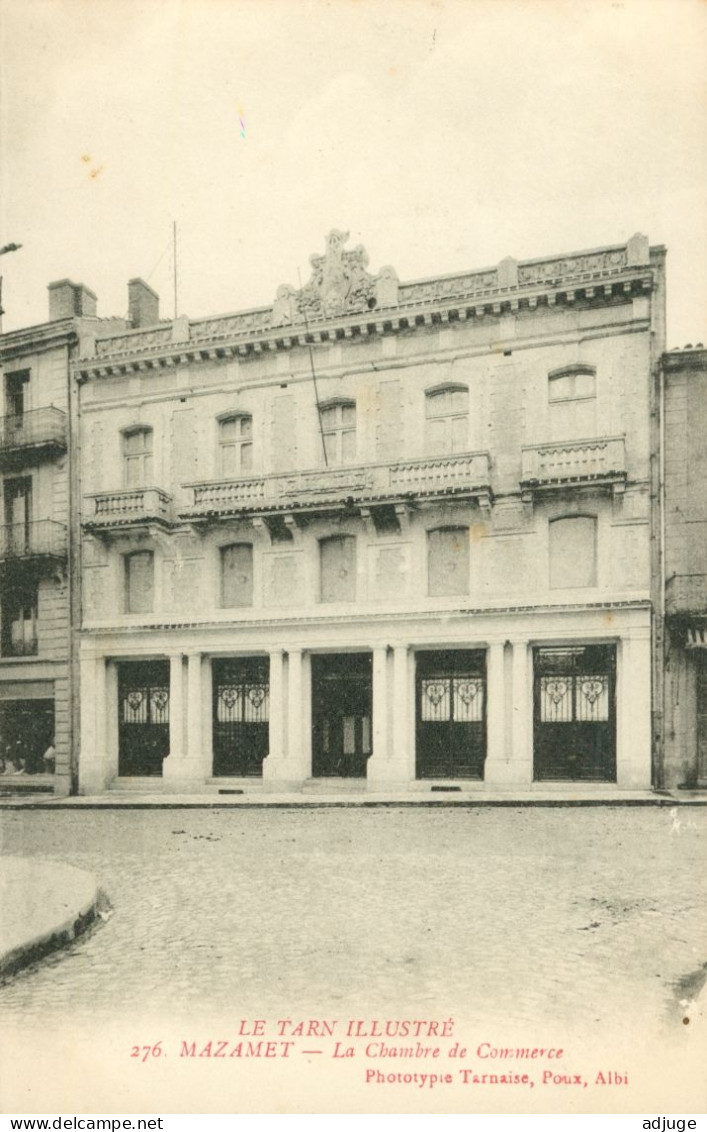 CPA- MAZAMET- La Chambre De Commerce -Phototypie Tarnaise Poux N° 275-TBE * 2 Scans - Mazamet