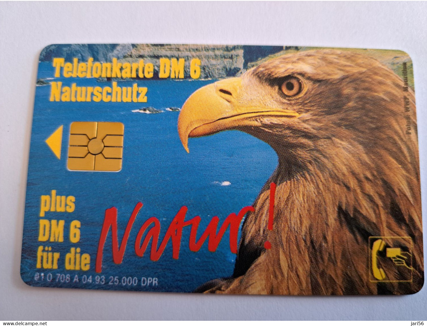 DUITSLAND/ GERMANY  CHIPCARD/ SEA/ EAGLE/ BIRD/ NATUR  / 25.000  EX / 6 DM  CARD / O 708 / MINT CARD **16606** - S-Series : Sportelli Con Pubblicità Di Terzi