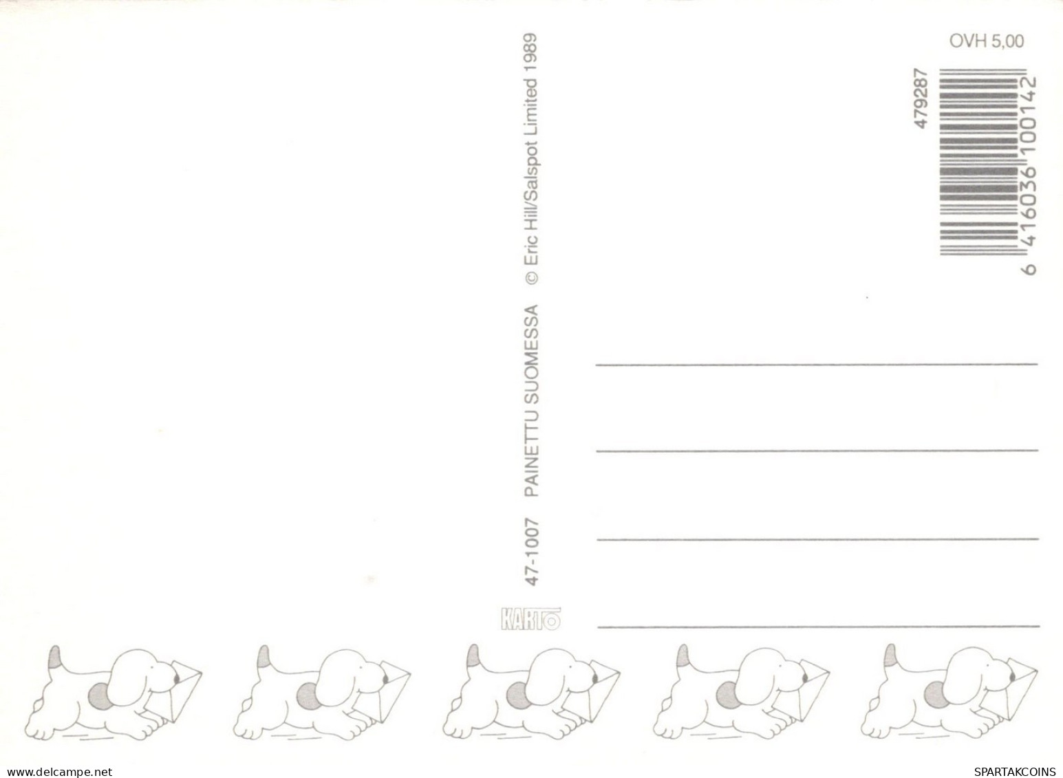 PERRO Animales Vintage Tarjeta Postal CPSM #PAN703.A - Dogs