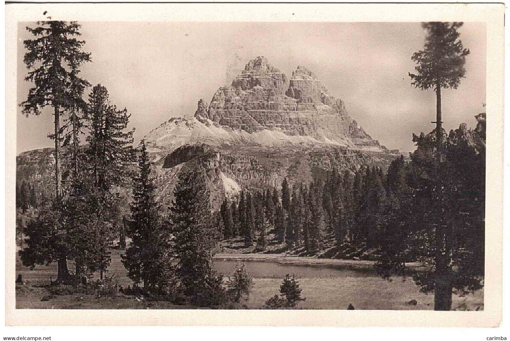 CARTOLINA CIME DI LAVAREDO  CON ANNULLO TARGHETTA CORTINA MONDIALI SCI - Belluno