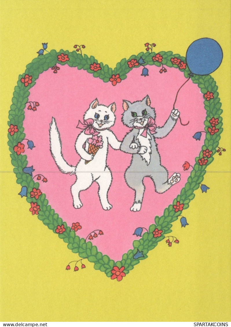 GATTO KITTY Animale Vintage Cartolina CPSM Unposted #PAM328.A - Cats