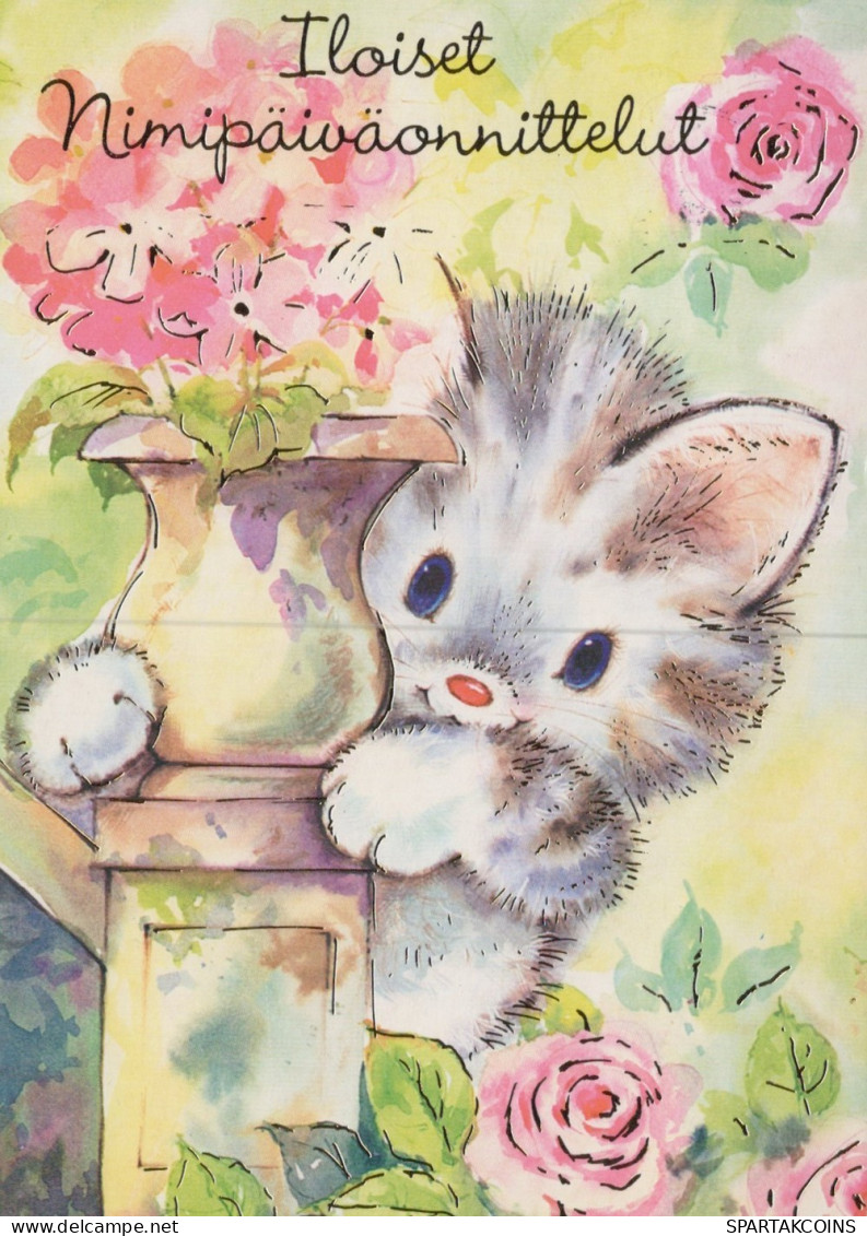 CAT KITTY Animals Vintage Postcard CPSM #PAM216.A - Chats