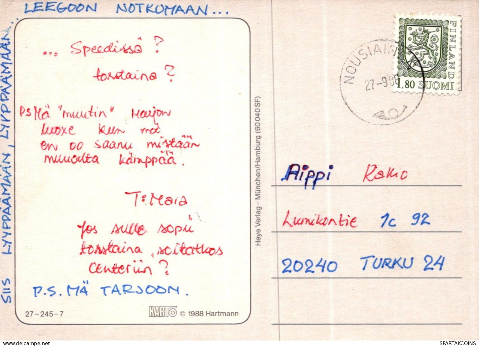 GATO GATITO Animales Vintage Tarjeta Postal CPSM #PAM212.A - Chats