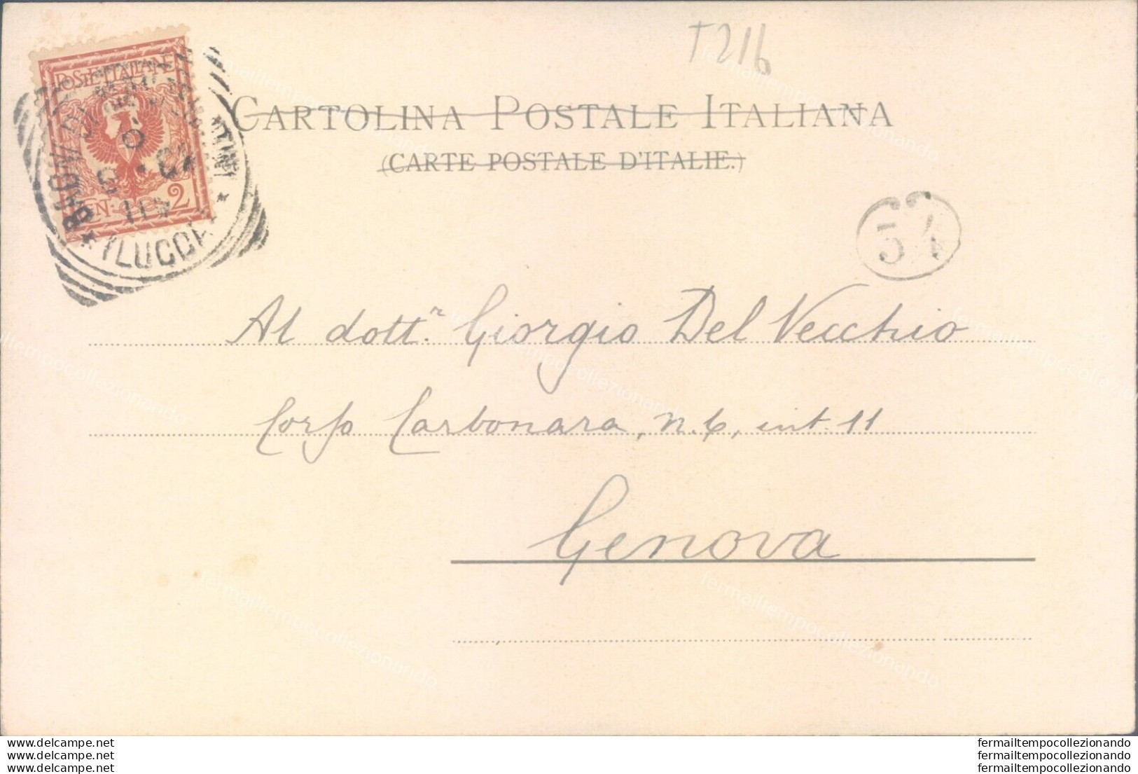 T216 Cartolina Montecatini Locanda Maggiore 1902 Provincia Di Pistoia - Pistoia