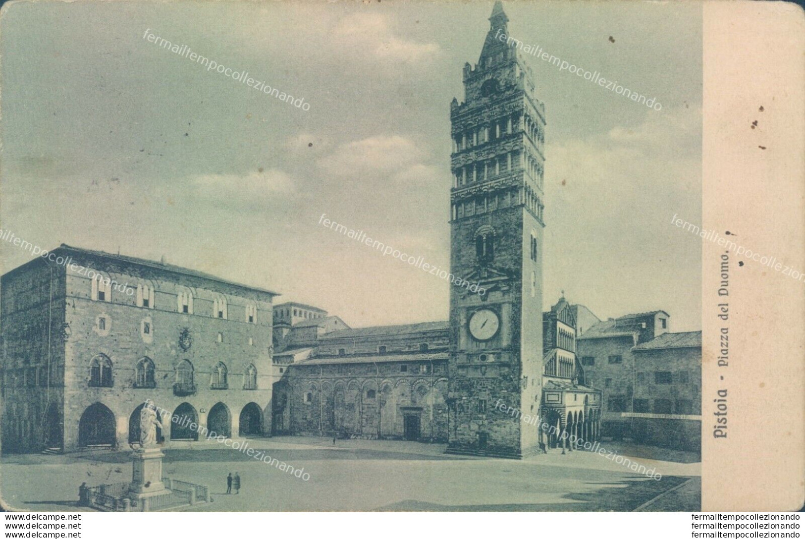 S55 Cartolina Pistoia Citta' Piazza Del Duomo 1915 - Pistoia