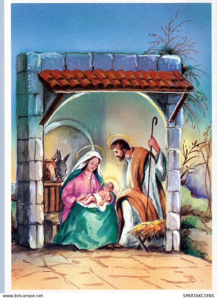 Vierge Marie Madone Bébé JÉSUS Noël Religion Vintage Carte Postale CPSM #PBB905.A - Vierge Marie & Madones