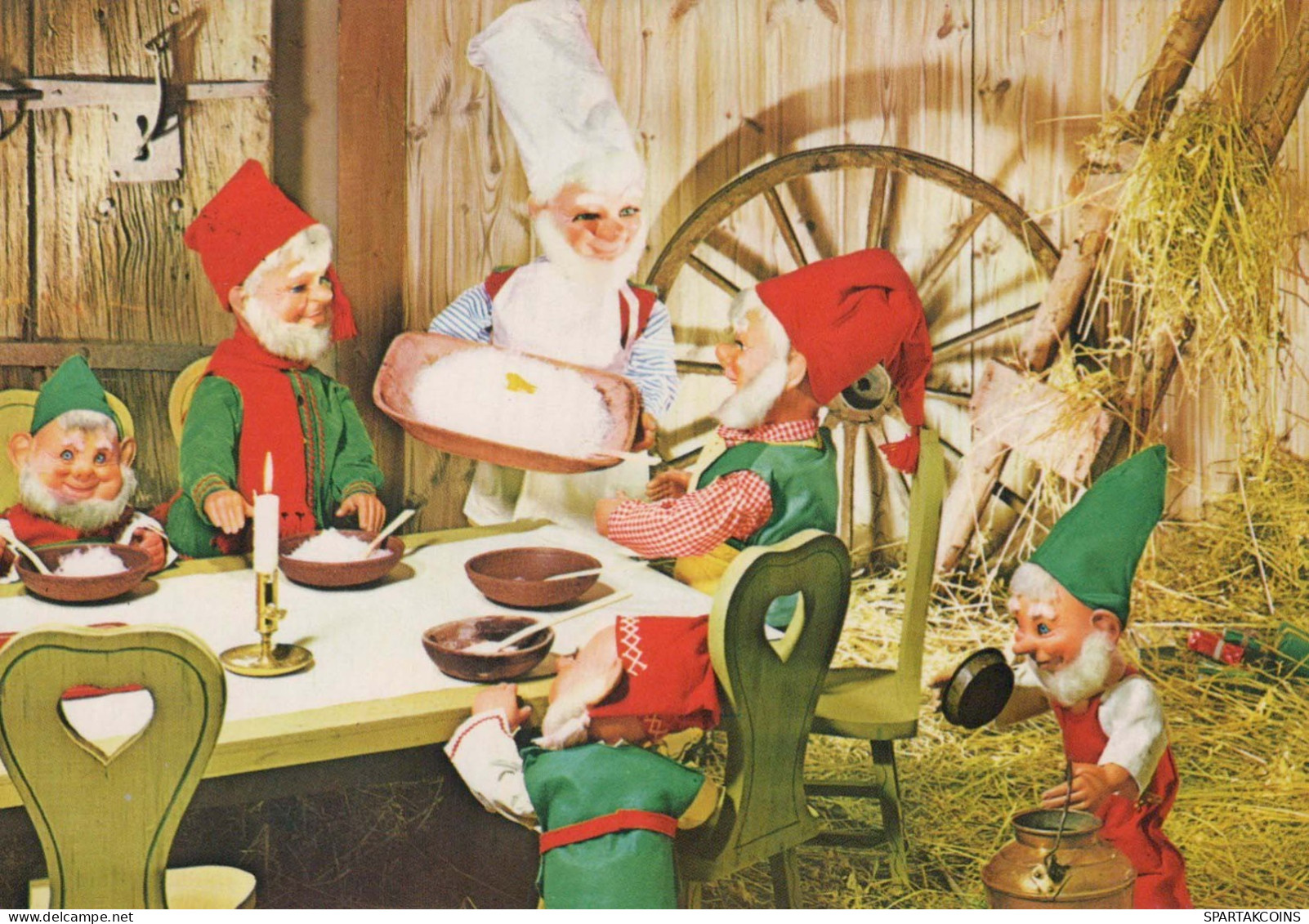 BABBO NATALE Buon Anno Natale GNOME Vintage Cartolina CPSM #PBA988.A - Santa Claus