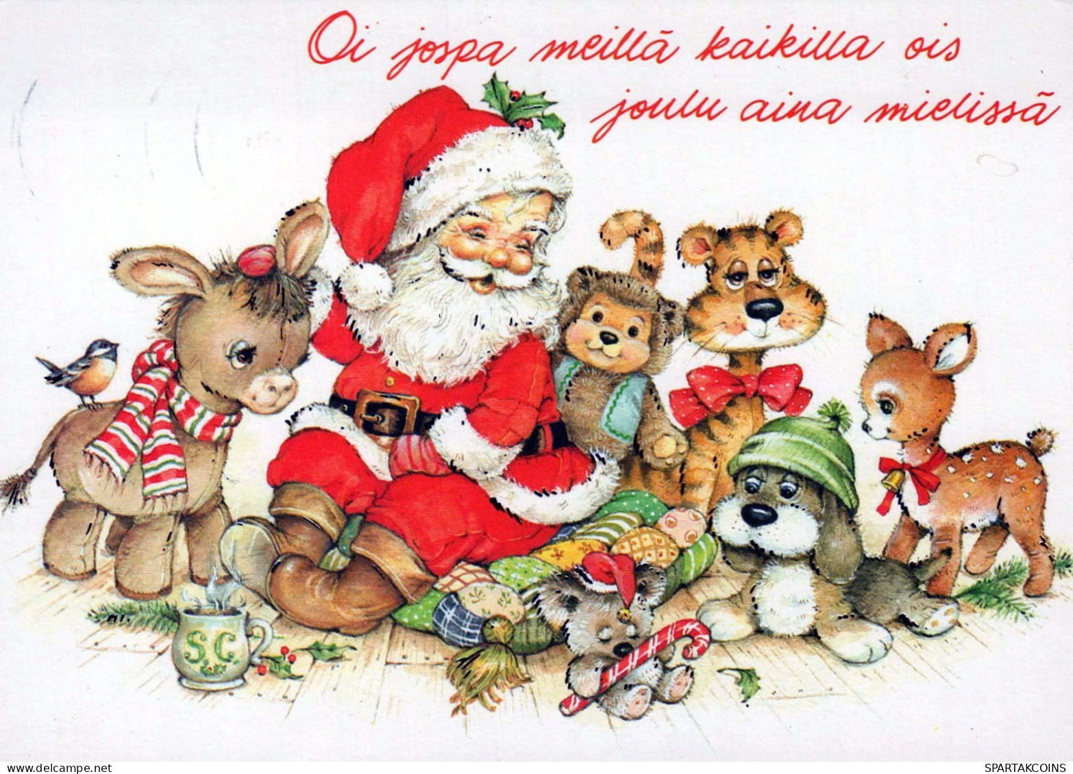 WEIHNACHTSMANN SANTA CLAUS Neujahr Weihnachten Vintage Ansichtskarte Postkarte CPSM #PBA940.A - Santa Claus