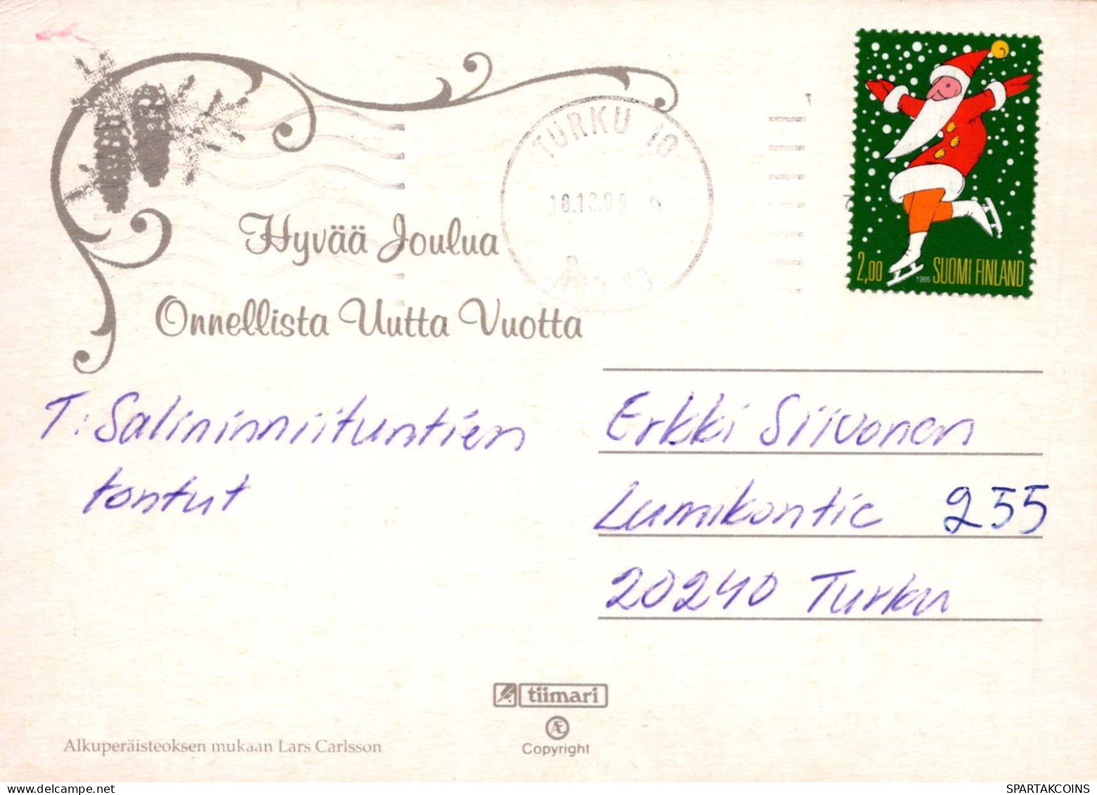 WEIHNACHTSMANN SANTA CLAUS Neujahr Weihnachten GNOME Vintage Ansichtskarte Postkarte CPSM #PBA685.A - Santa Claus