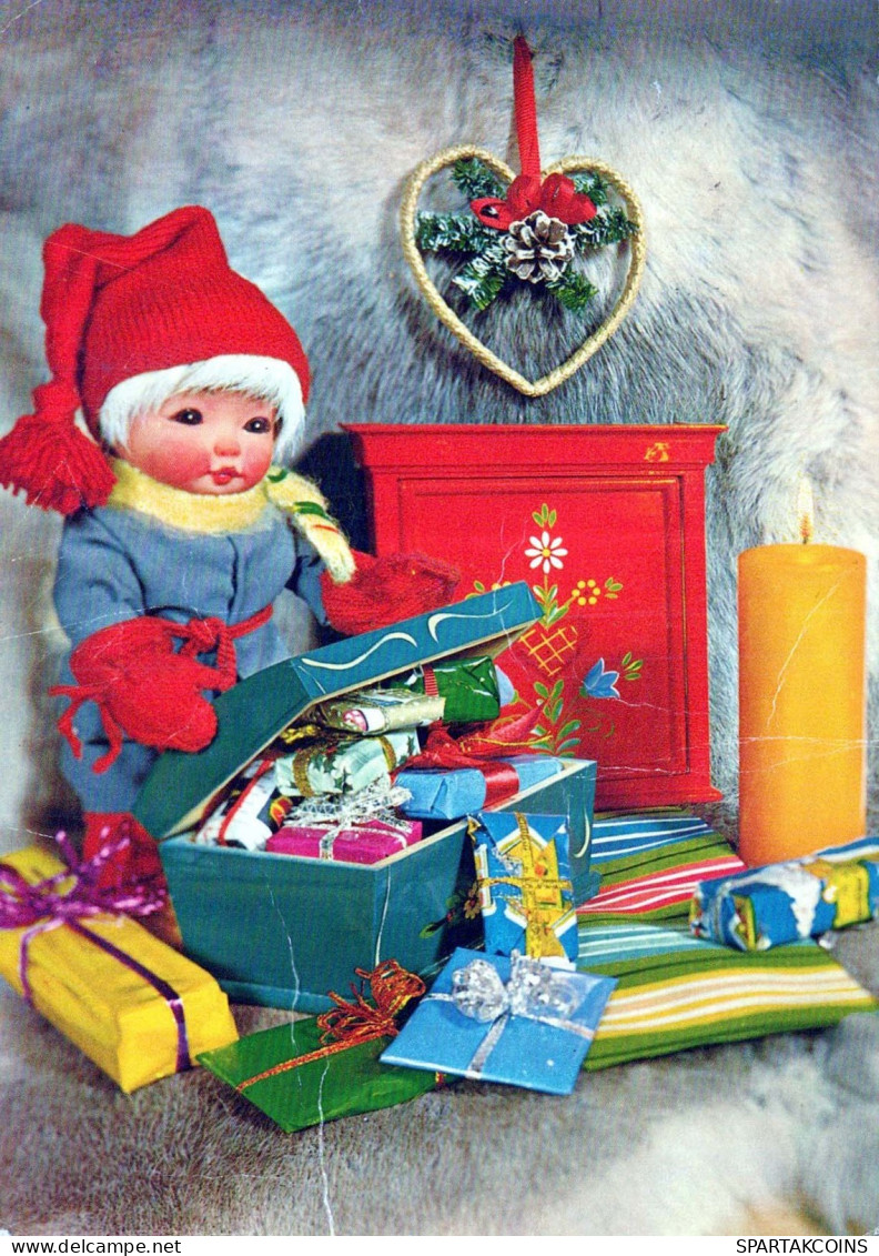 BABBO NATALE Buon Anno Natale GNOME Vintage Cartolina CPSM #PAY521.A - Santa Claus