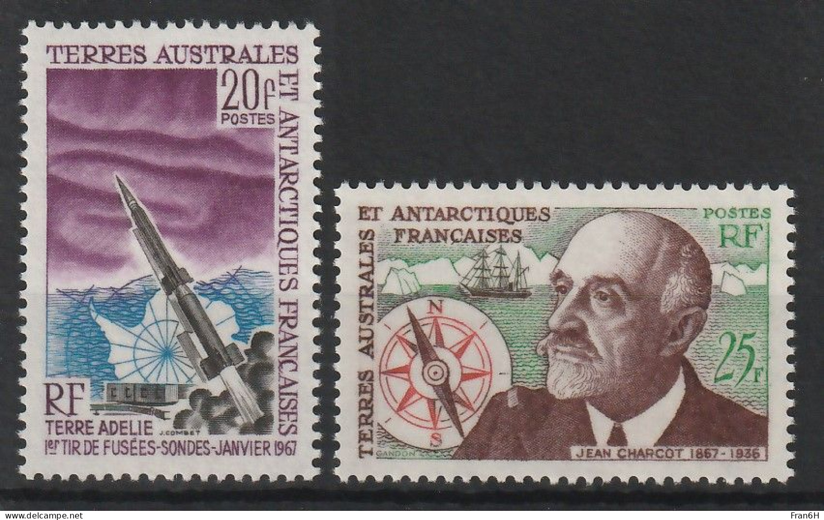 TAAF - YT N° 19 + 23 - Neufs ** - MNH - Cote 82,00 € - Unused Stamps
