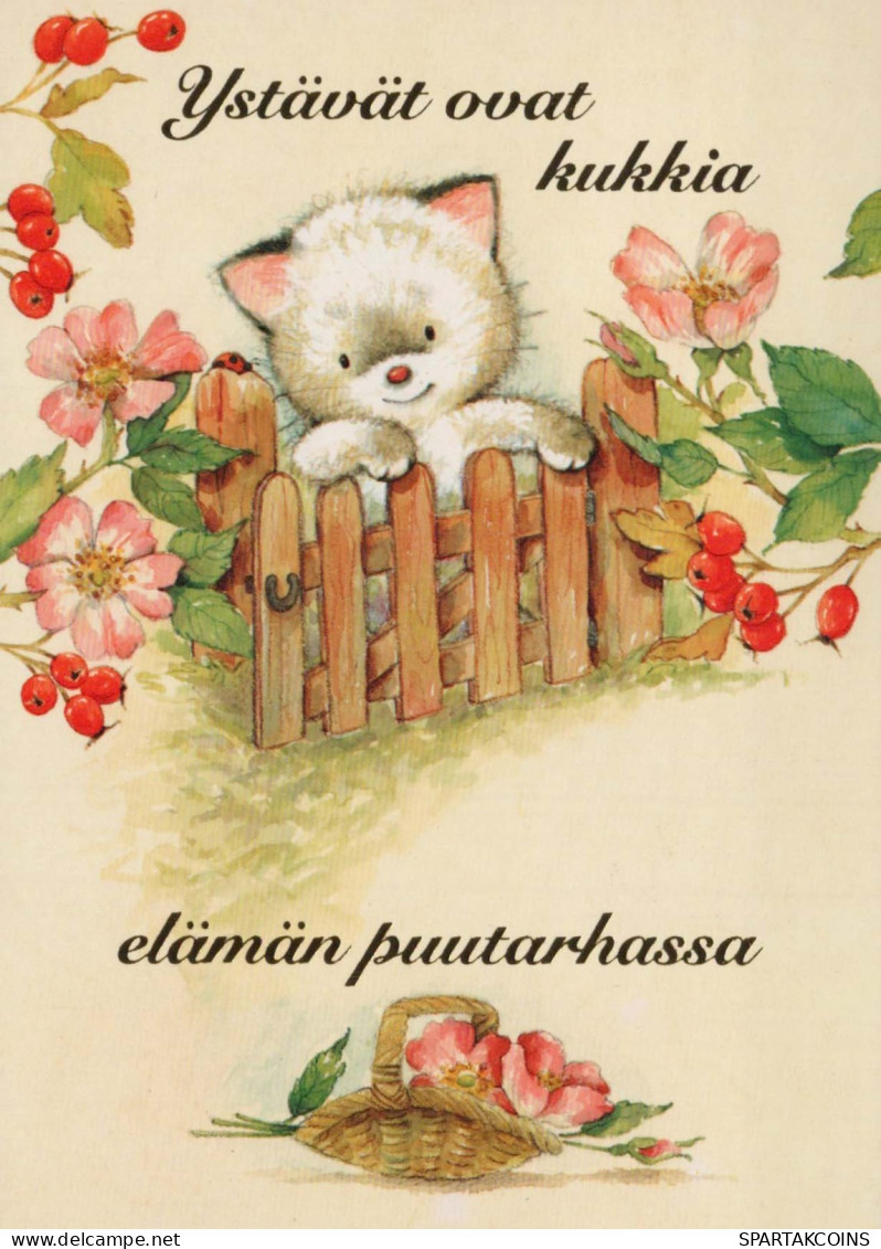 CAT KITTY Animals Vintage Postcard CPSM #PBQ993.A - Katzen