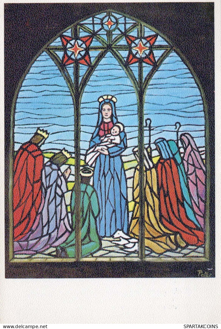 Vierge Marie Madone Bébé JÉSUS Religion Vintage Carte Postale CPSM #PBQ116.A - Vierge Marie & Madones