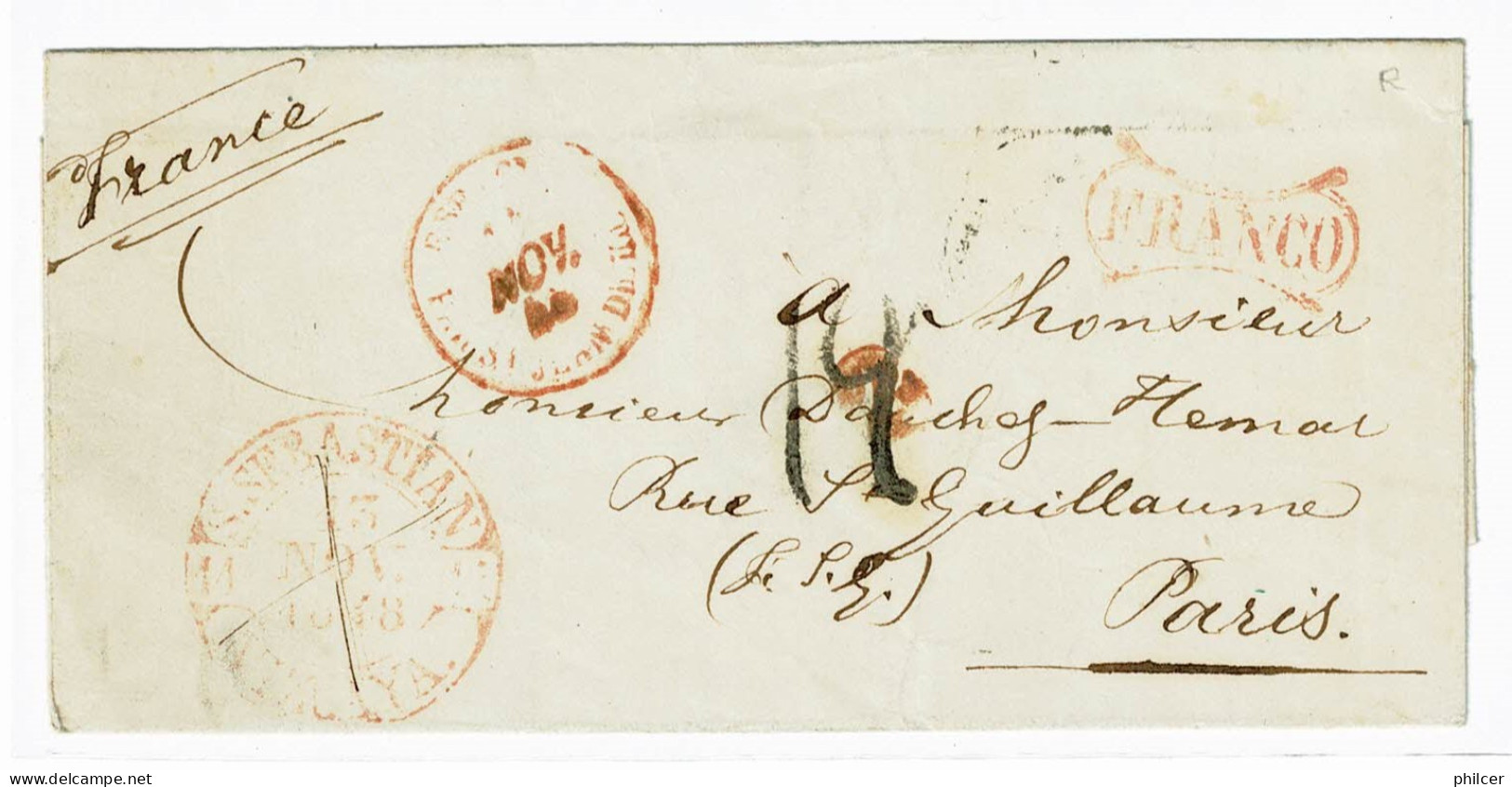 España, 1848, Para Paris - ...-1850 Prephilately