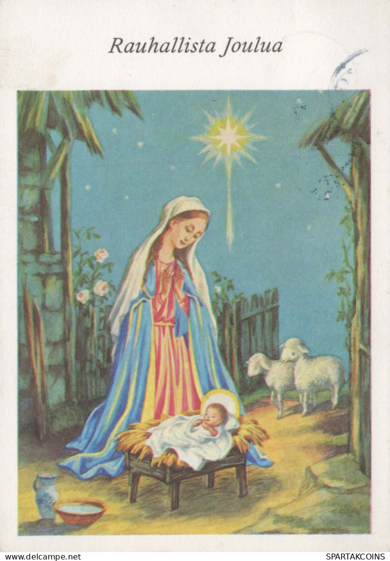 Jungfrau Maria Madonna Jesuskind Religion Vintage Ansichtskarte Postkarte CPSM #PBQ052.A - Vierge Marie & Madones