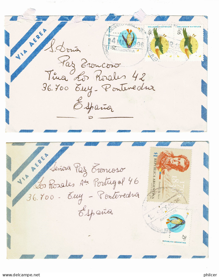 Argentina, 1995/6, 2 Cartas Para Tuy - Briefe U. Dokumente