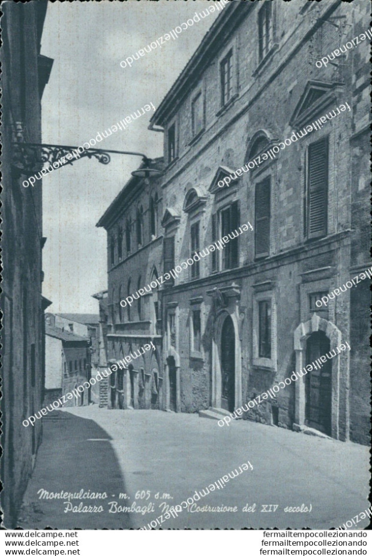 Bn691 Cartolina Montepulciano Palazzo Bombagli Provincia Di Siena - Siena