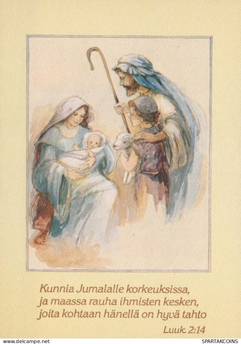 Vierge Marie Madone Bébé JÉSUS Noël Religion Vintage Carte Postale CPSM #PBP825.A - Vierge Marie & Madones
