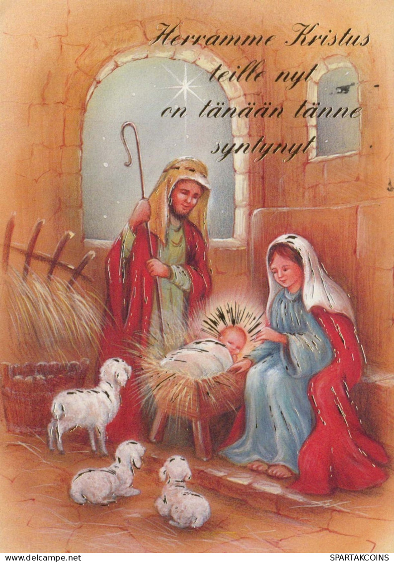 Jungfrau Maria Madonna Jesuskind Weihnachten Religion Vintage Ansichtskarte Postkarte CPSM #PBP701.A - Vierge Marie & Madones