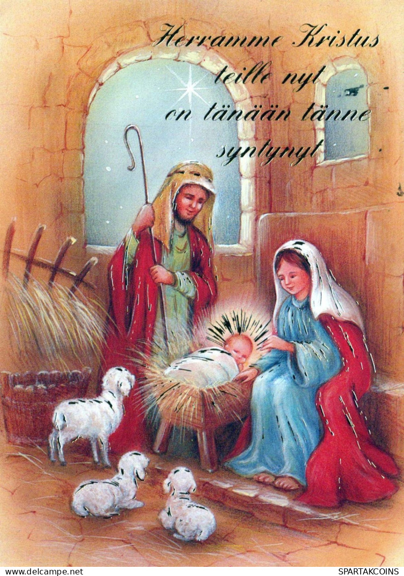Jungfrau Maria Madonna Jesuskind Weihnachten Religion Vintage Ansichtskarte Postkarte CPSM #PBP701.A - Vergine Maria E Madonne