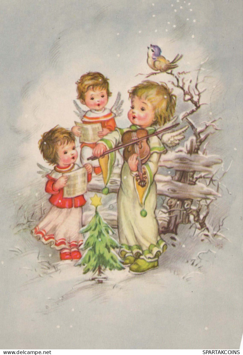 ANGELO Natale Vintage Cartolina CPSM #PBP399.A - Angeli