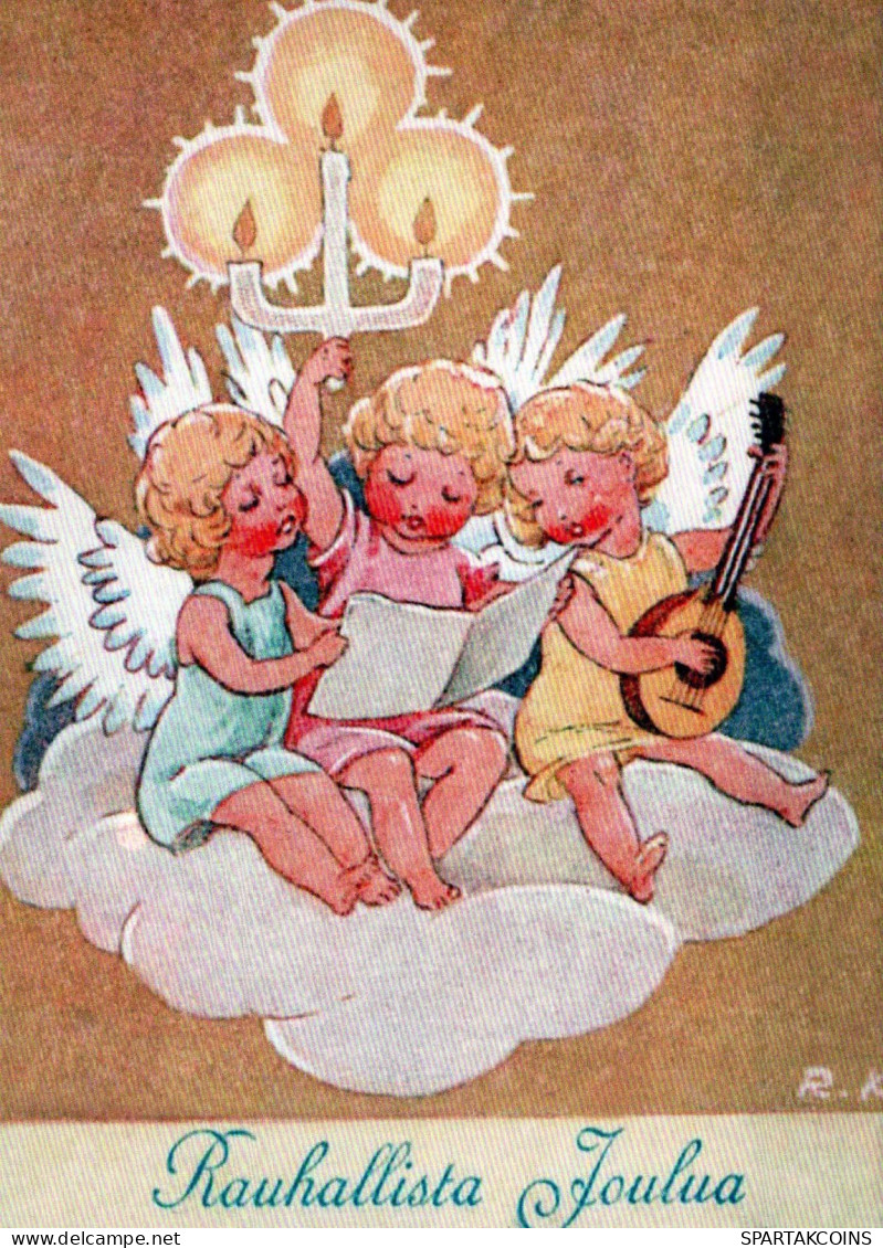 ANGE Noël Vintage Carte Postale CPSM #PBP305.A - Angeli