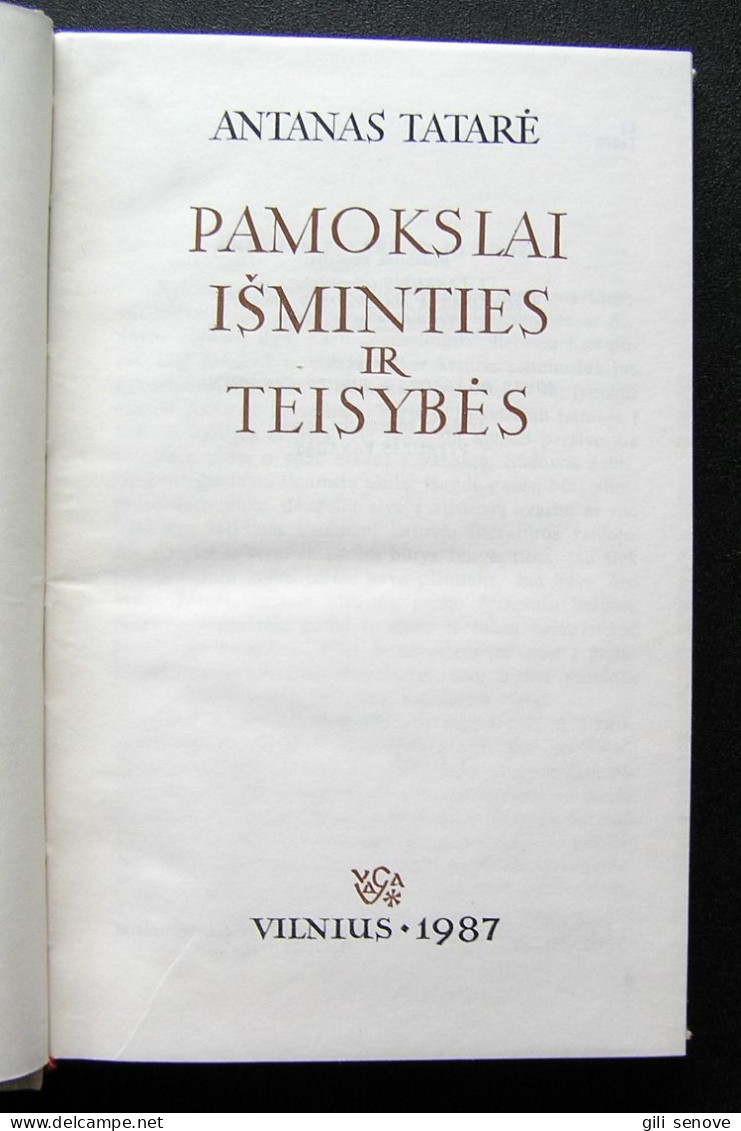 Lithuanian Book / Pamokslai Išminties Ir Teisybės By Tatarė 1987 - Ontwikkeling