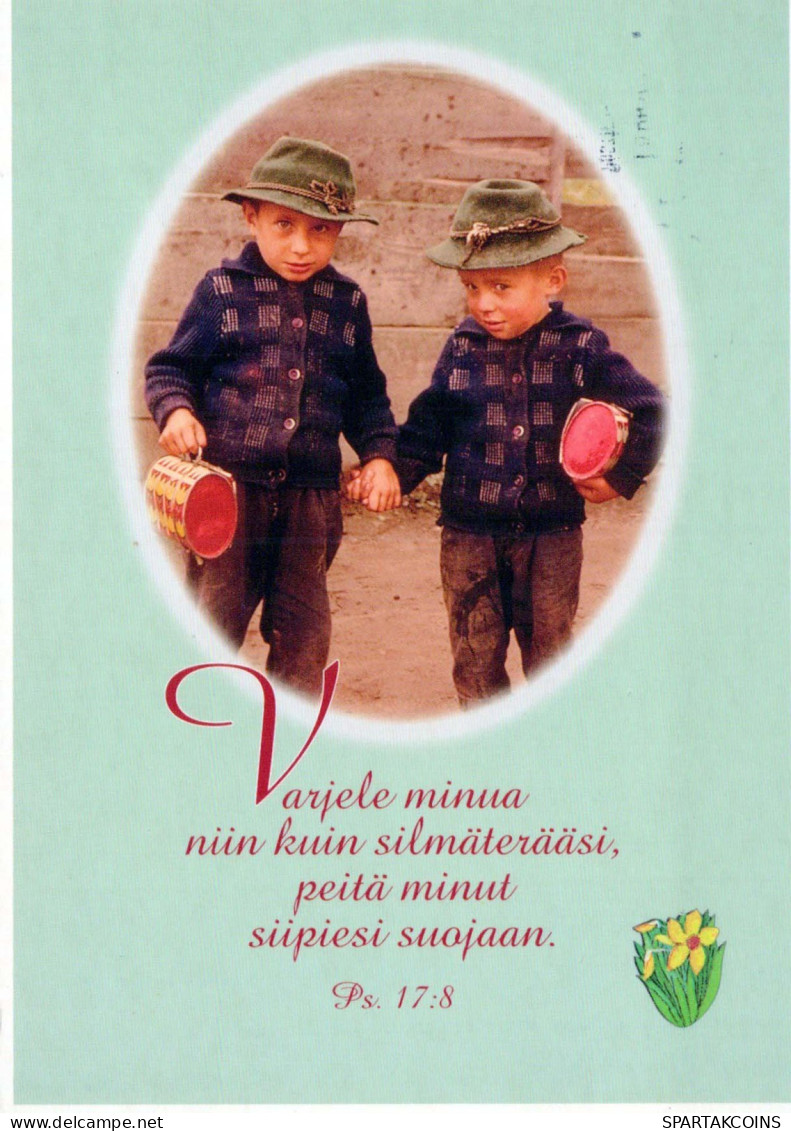 EASTER CHILDREN EGG Vintage Postcard CPSM #PBO281.A - Pâques