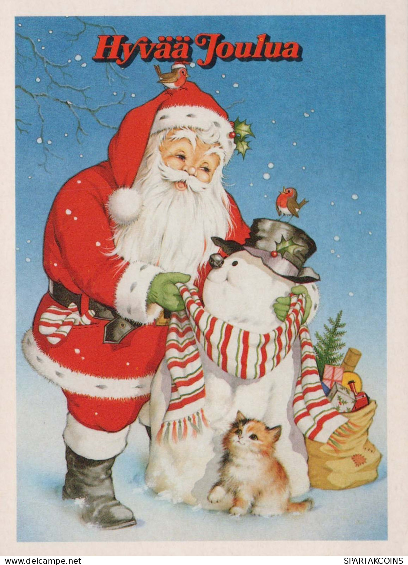 WEIHNACHTSMANN SANTA CLAUS Neujahr Weihnachten Vintage Ansichtskarte Postkarte CPSM #PBO065.A - Santa Claus