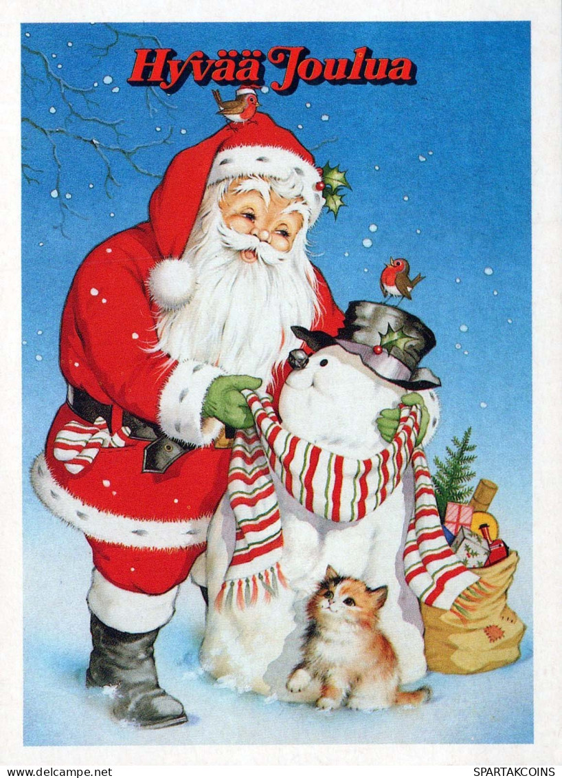 WEIHNACHTSMANN SANTA CLAUS Neujahr Weihnachten Vintage Ansichtskarte Postkarte CPSM #PBO065.A - Santa Claus