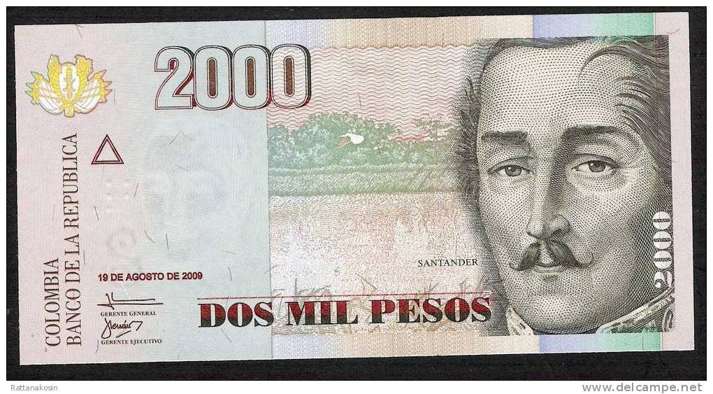 COLOMBIA P457j   2000 PESOS   19.8.2009   UNC. - Colombia