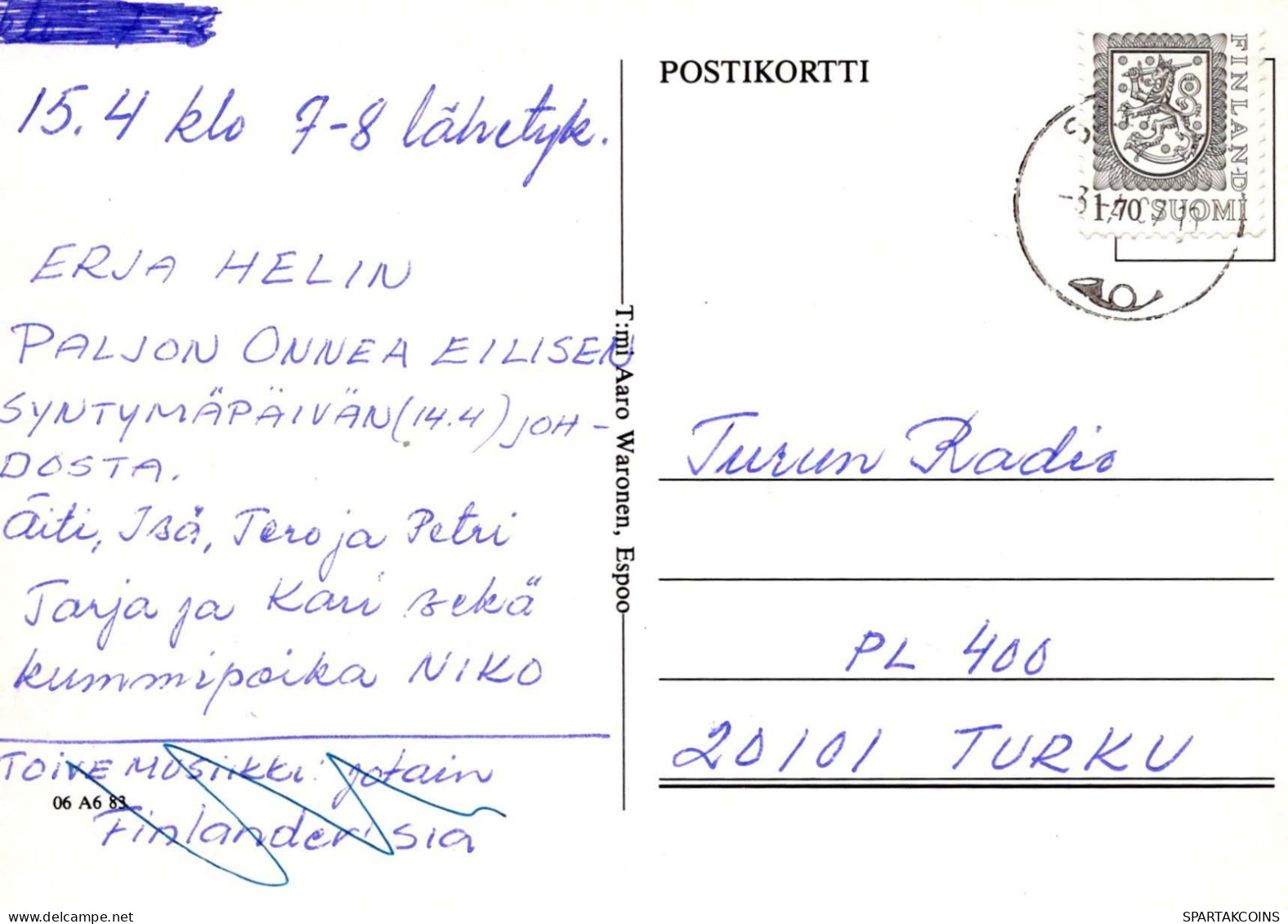 HUMOR DIBUJOS ANIMADOS Vintage Tarjeta Postal CPSM #PBV719.A - Humour