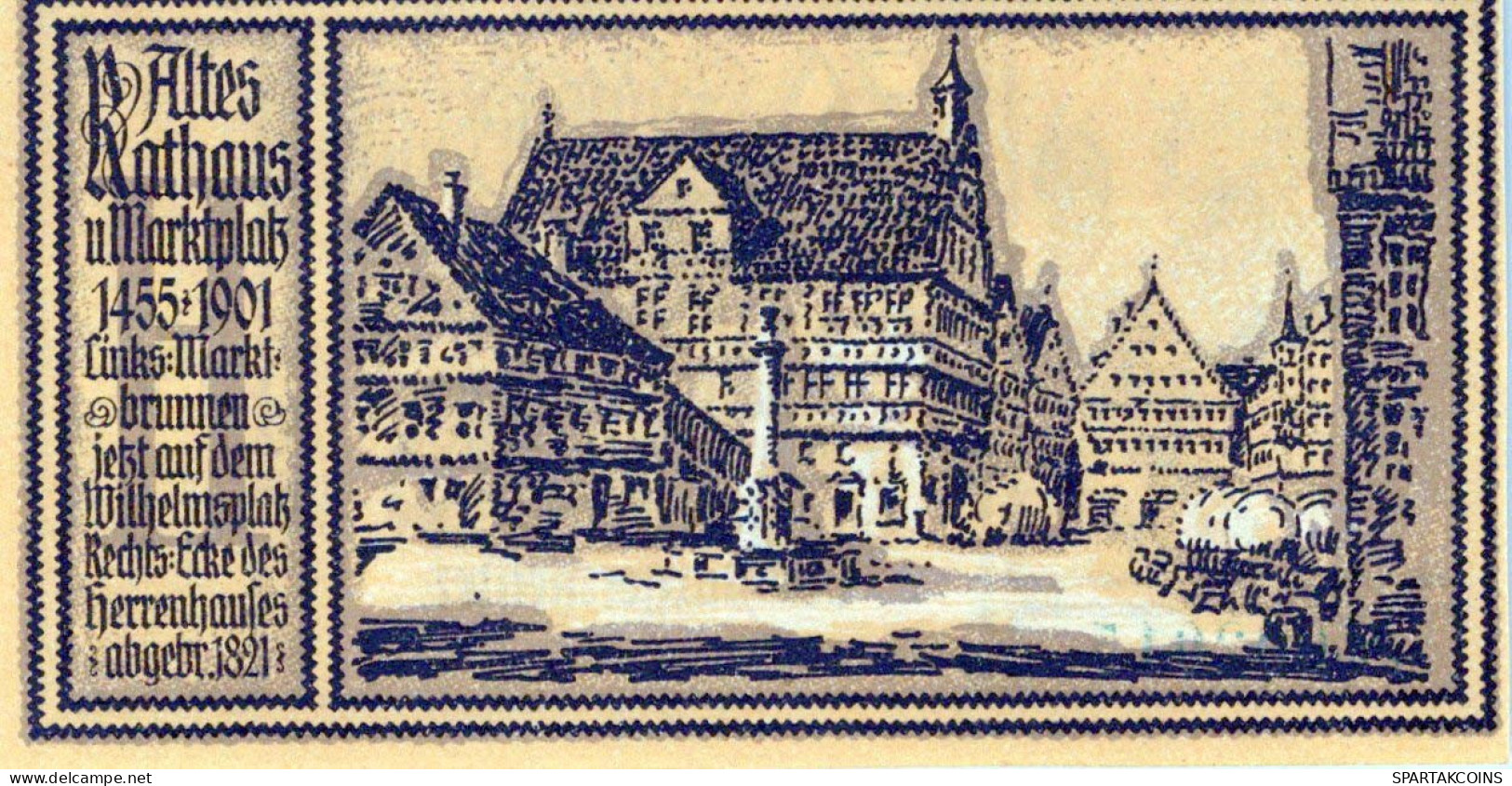 50 PFENNIG 1922 Stadt STUTTGART Württemberg UNC DEUTSCHLAND Notgeld #PC401 - [11] Local Banknote Issues