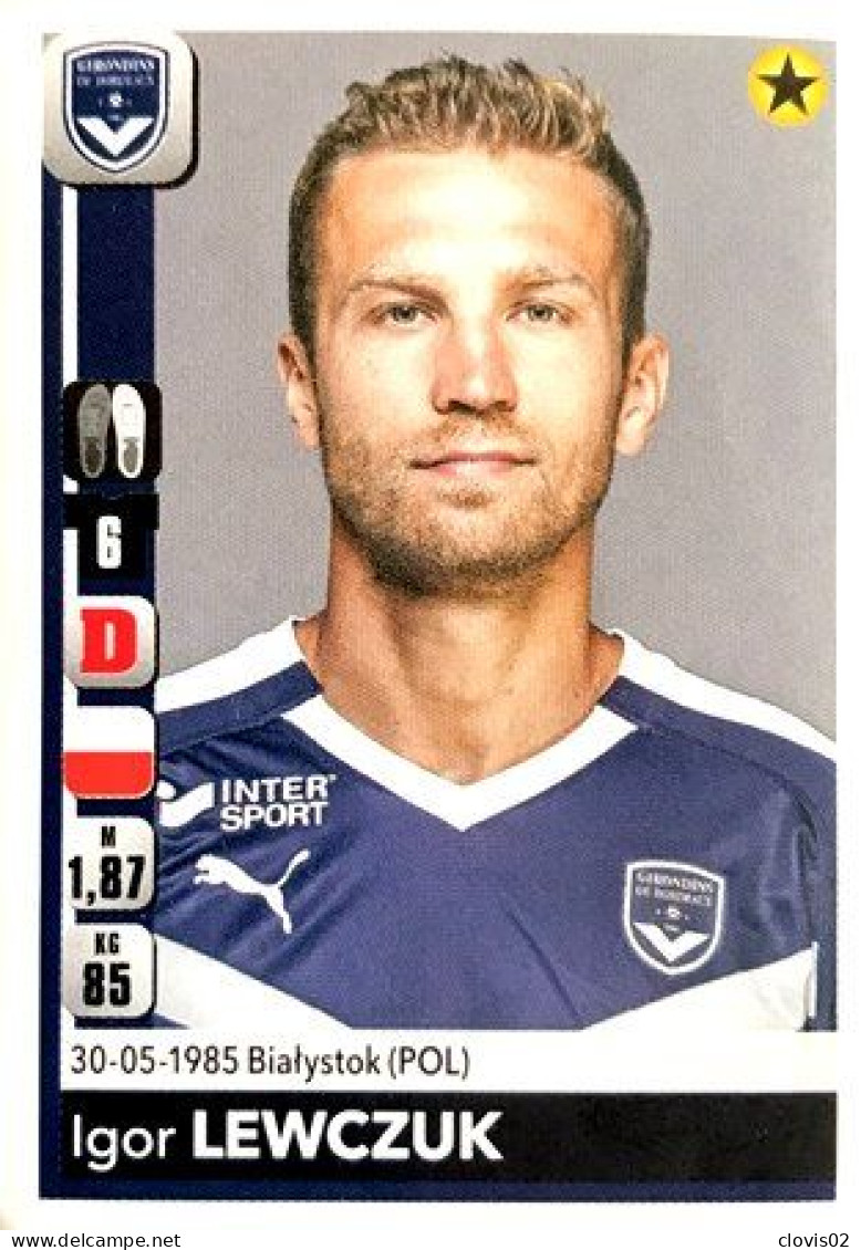 55 Igor Lewczuk - Girondins De Bordeaux - Panini Foot France 2018-2019 Sticker Vignette - Franse Uitgave