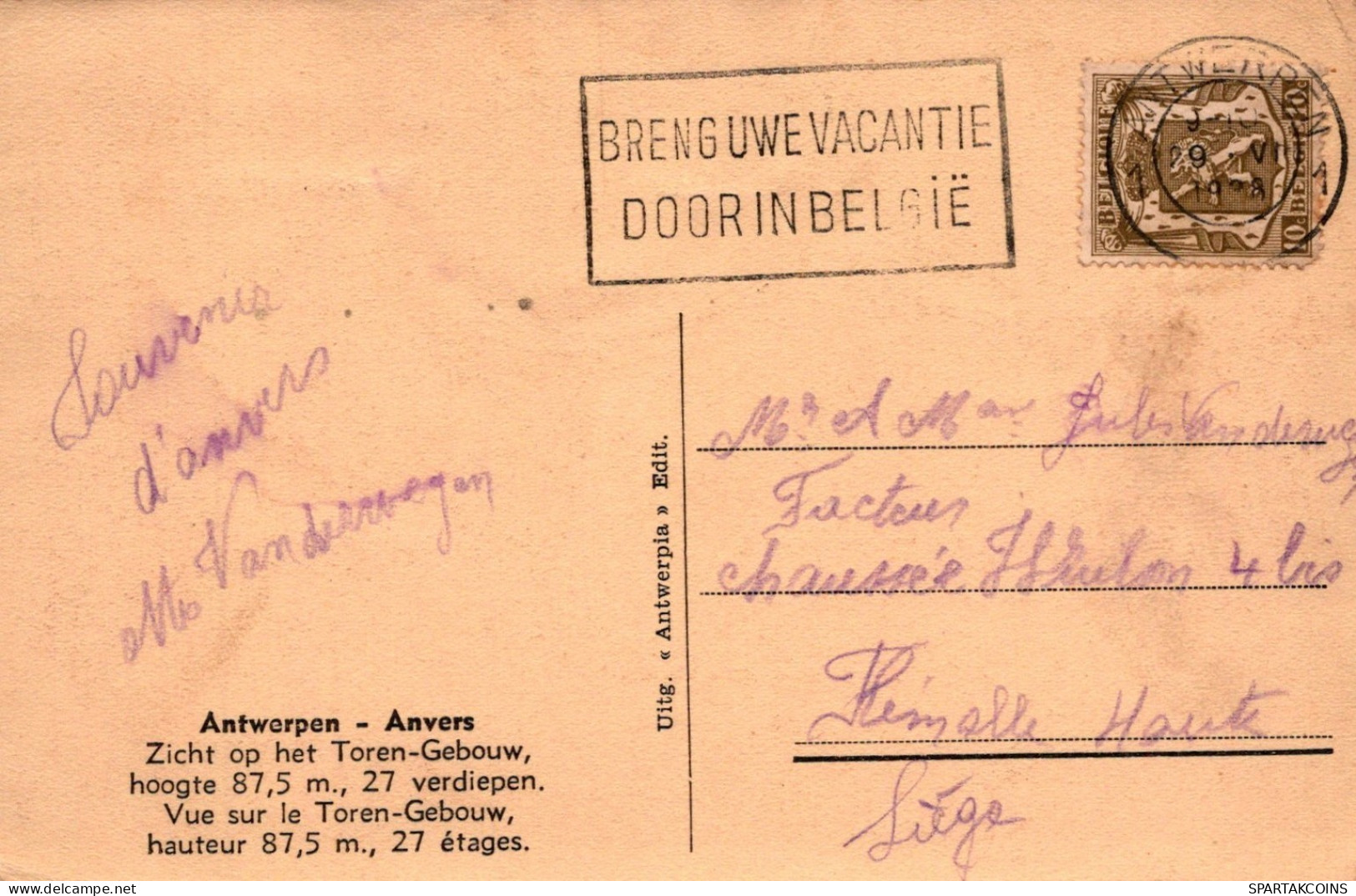 BELGIQUE ANVERS Carte Postale CPA #PAD314.A - Antwerpen