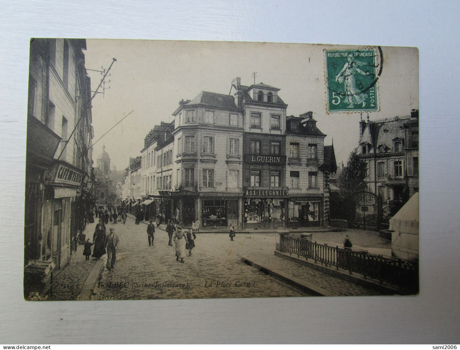 76 BOLBEC LA PLACE CARNOT COMMERCES ANIMEE - Bolbec