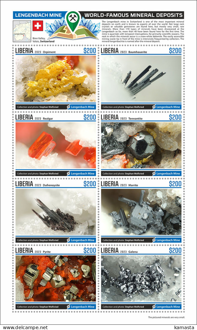 Liberia  2023 Minerals. (201) OFFICIAL ISSUE - Minerali
