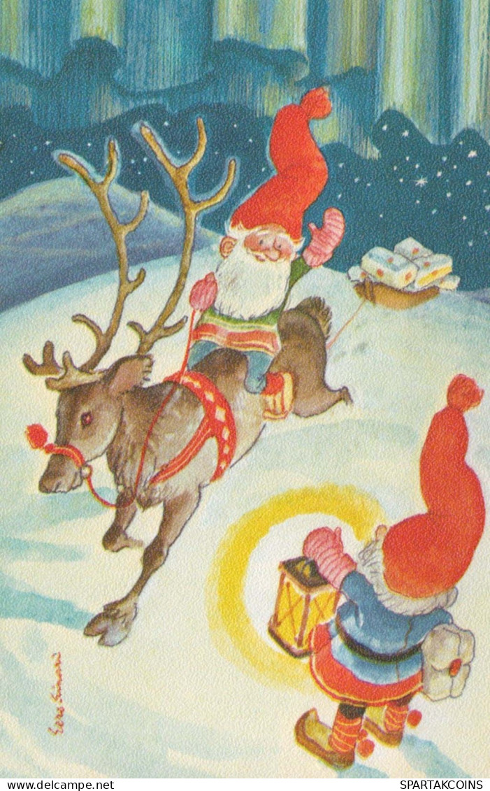 WEIHNACHTSMANN SANTA CLAUS Neujahr Weihnachten Vintage Ansichtskarte Postkarte CPSMPF #PKG328.A - Santa Claus