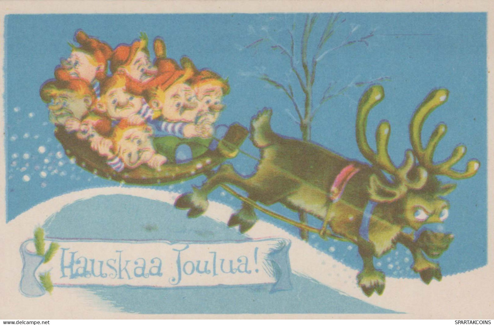 PÈRE NOËL Bonne Année Noël GNOME Vintage Carte Postale CPSMPF #PKG397.A - Santa Claus