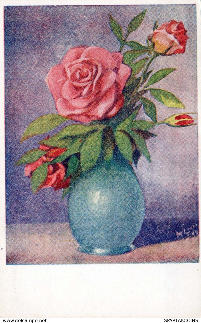 FLOWERS Vintage Ansichtskarte Postkarte CPSMPF #PKG018.A - Fiori