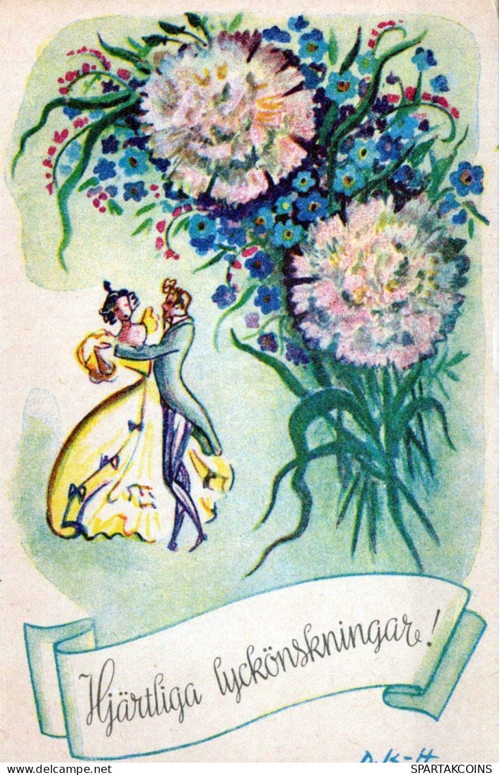 FLOWERS Vintage Ansichtskarte Postkarte CPSMPF #PKG003.A - Fiori