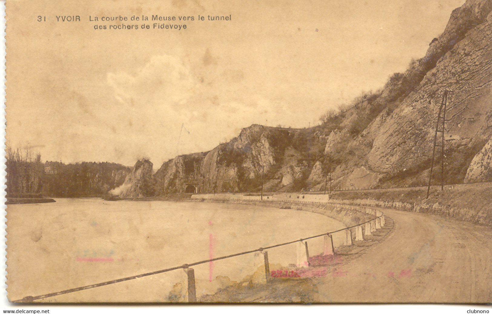 CPA - YVOIR - COURBE DE LA MEUSE VERS LE TUNNEL DES ROCHERS DE FIDEVOYE - Yvoire