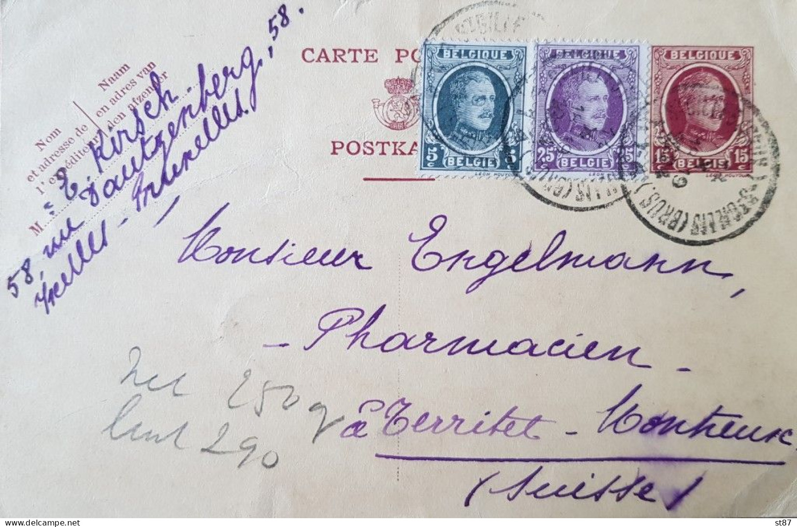 BE 1924 Carte Postale - Altri & Non Classificati