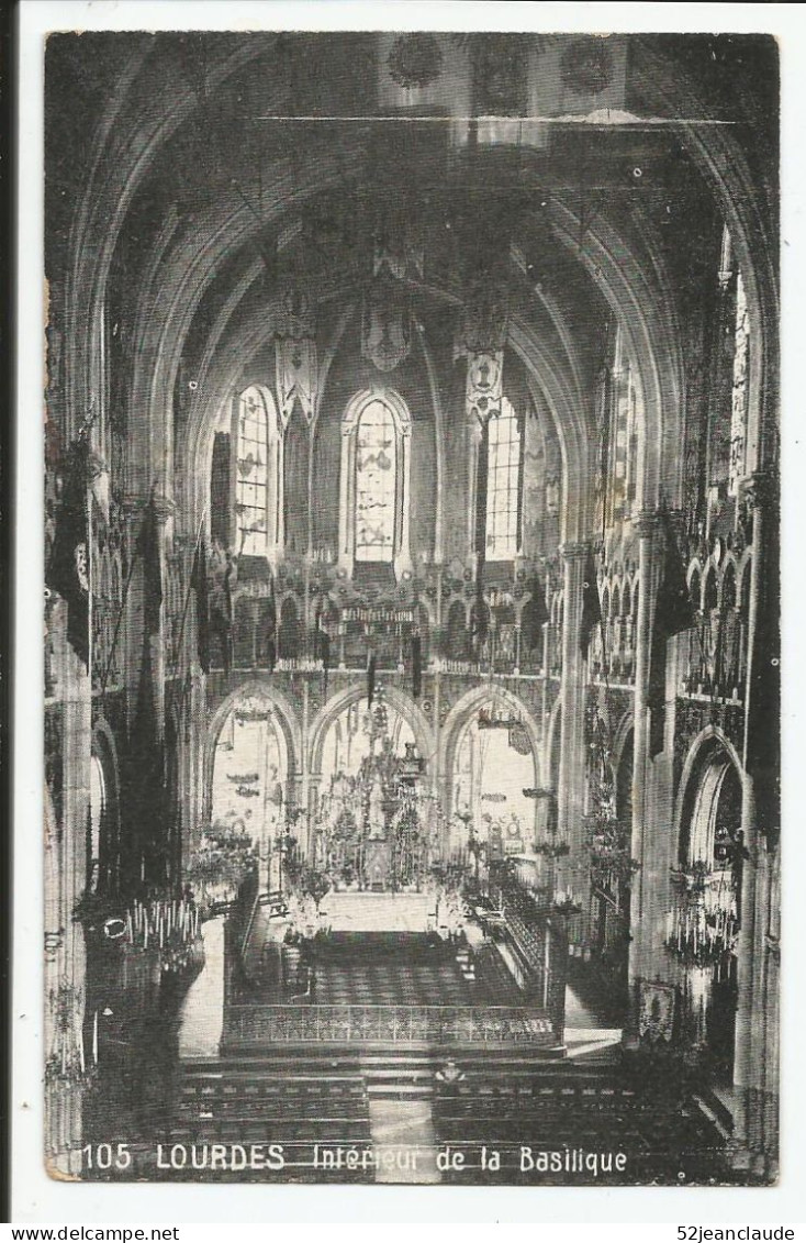 Intérieur De La Basilique    1940   N° 105 - Lourdes