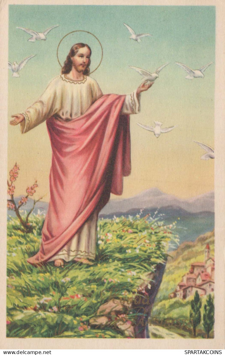 JESUCRISTO Cristianismo Religión Vintage Tarjeta Postal CPA #PKE147.A - Gesù