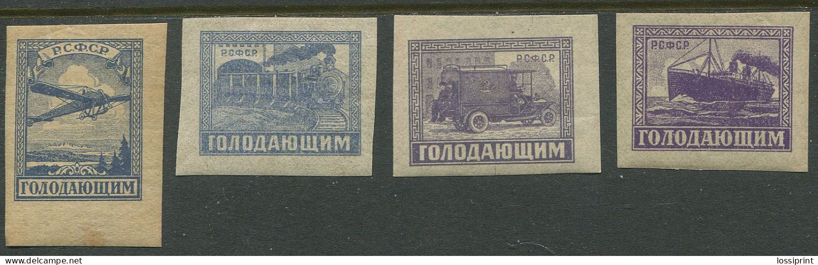 Russia:Unused Stamps Serie Airplane, Train, Truck And Ship, 1922, MH - Unused Stamps