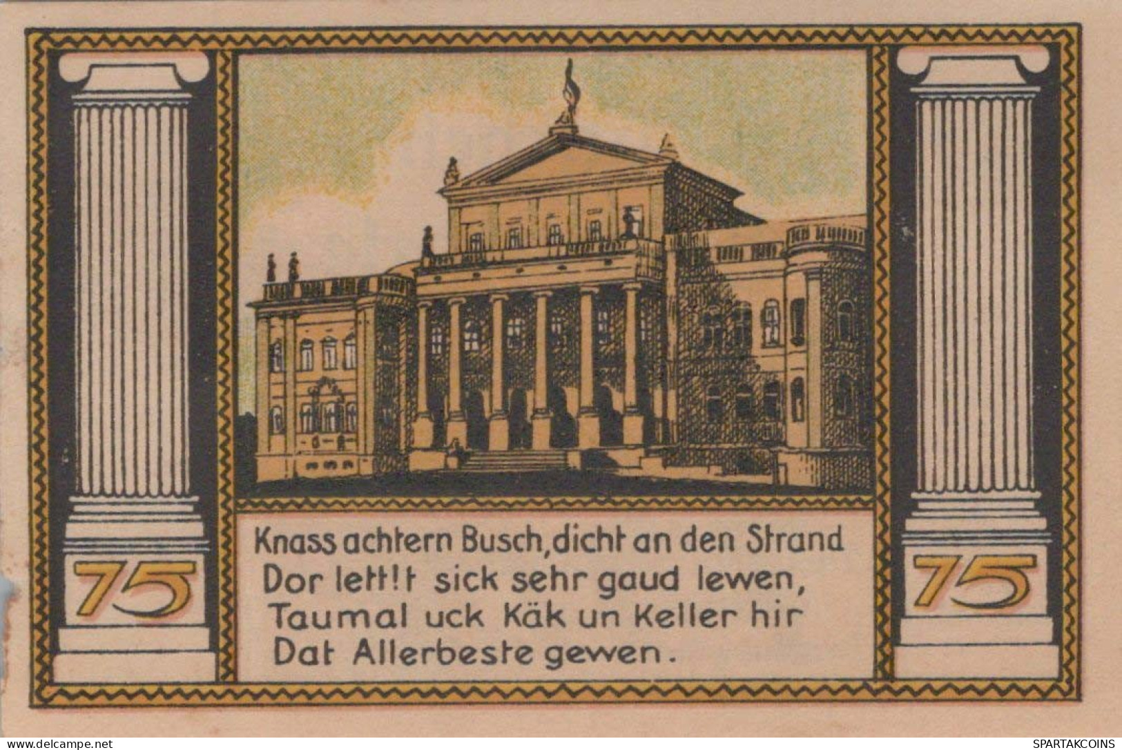 75 PFENNIG 1914-1924 Stadt PUTBUS Pomerania UNC DEUTSCHLAND Notgeld #PB784 - Lokale Ausgaben